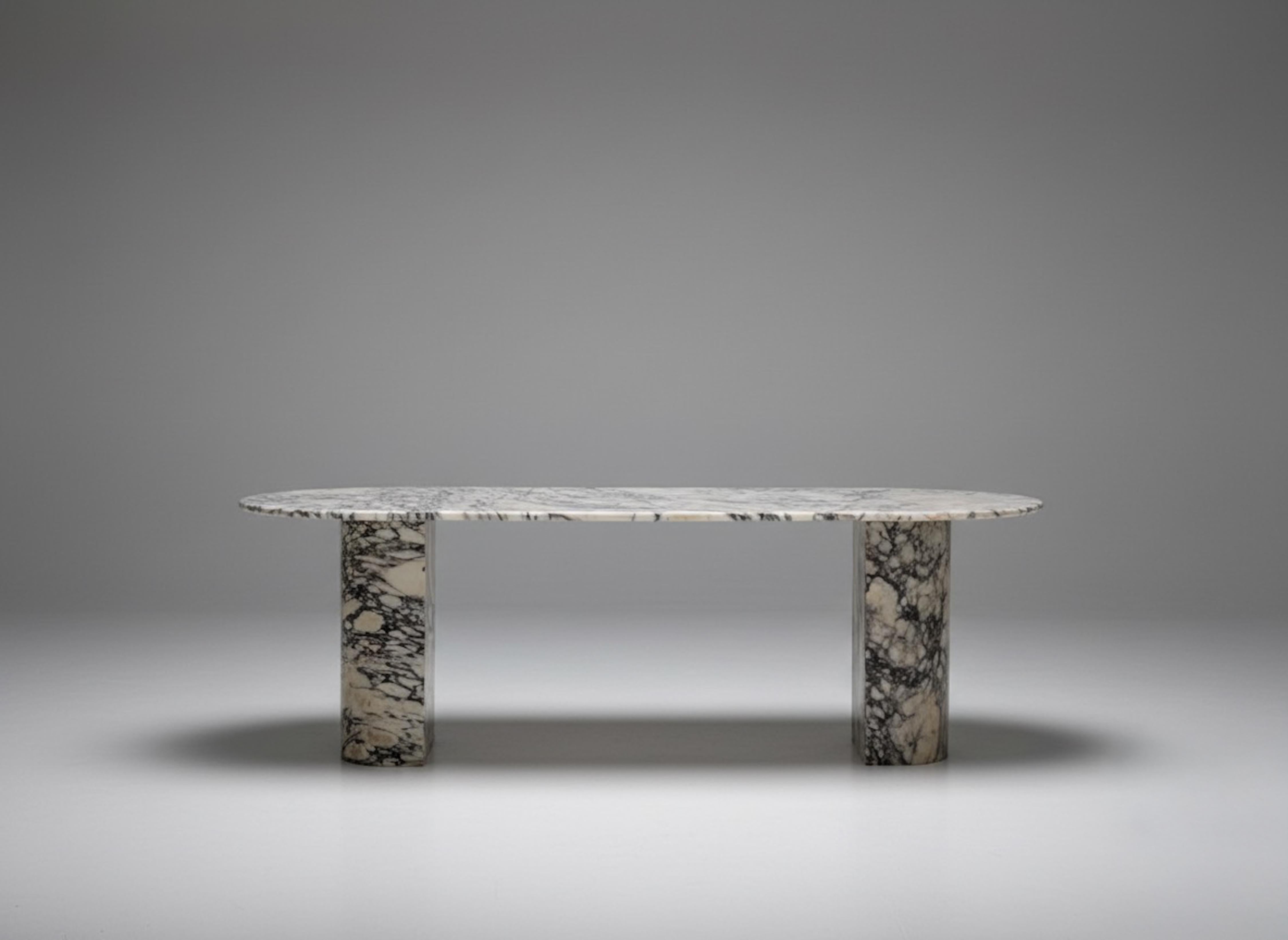 Art Deco Calacatta Viola Marble Dining Table - Custom Made Marble Table For Sale