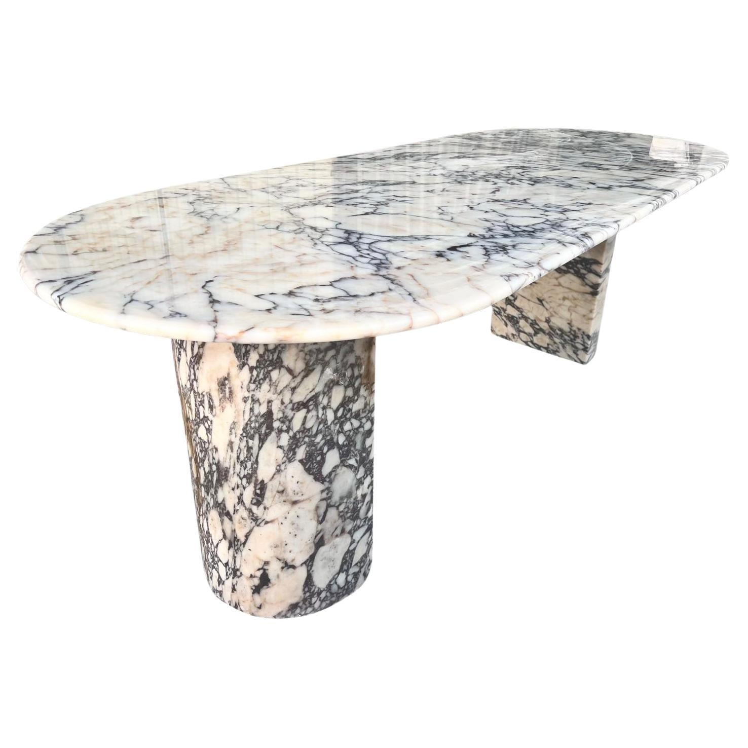 Mesa de comedor de mármol Calacatta Viola - Mesa de diseño moderno en mármol