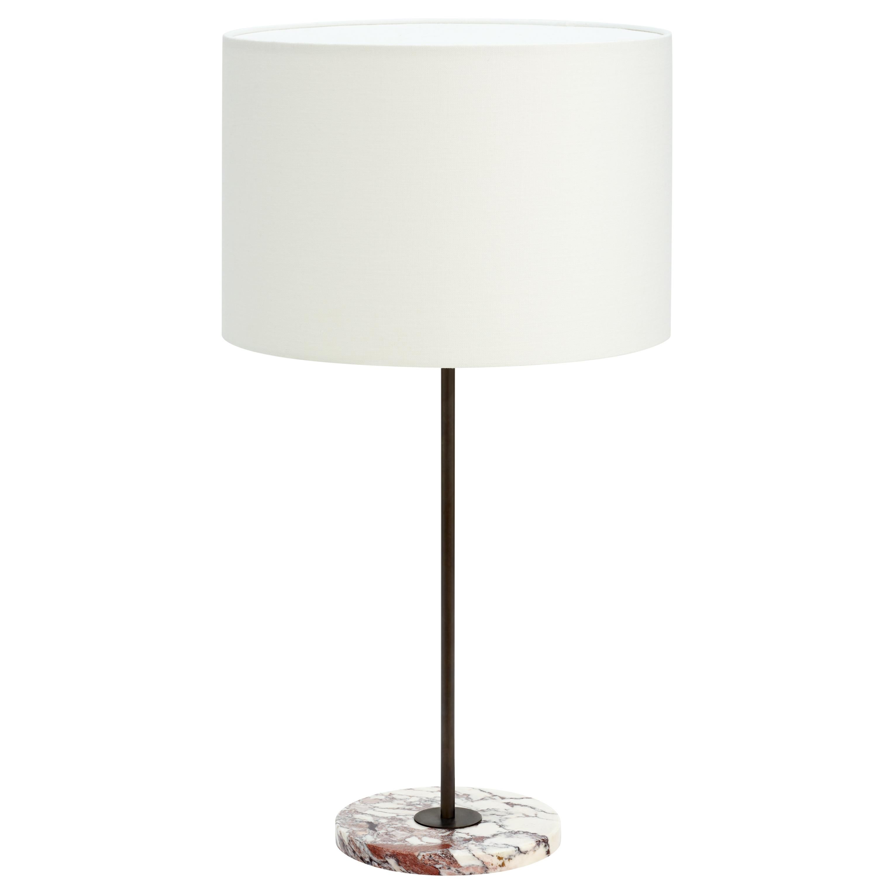 XXIe siècle et contemporain Lampe de bureau Mayfair en marbre Calacatta Viola de CTO Lighting en vente