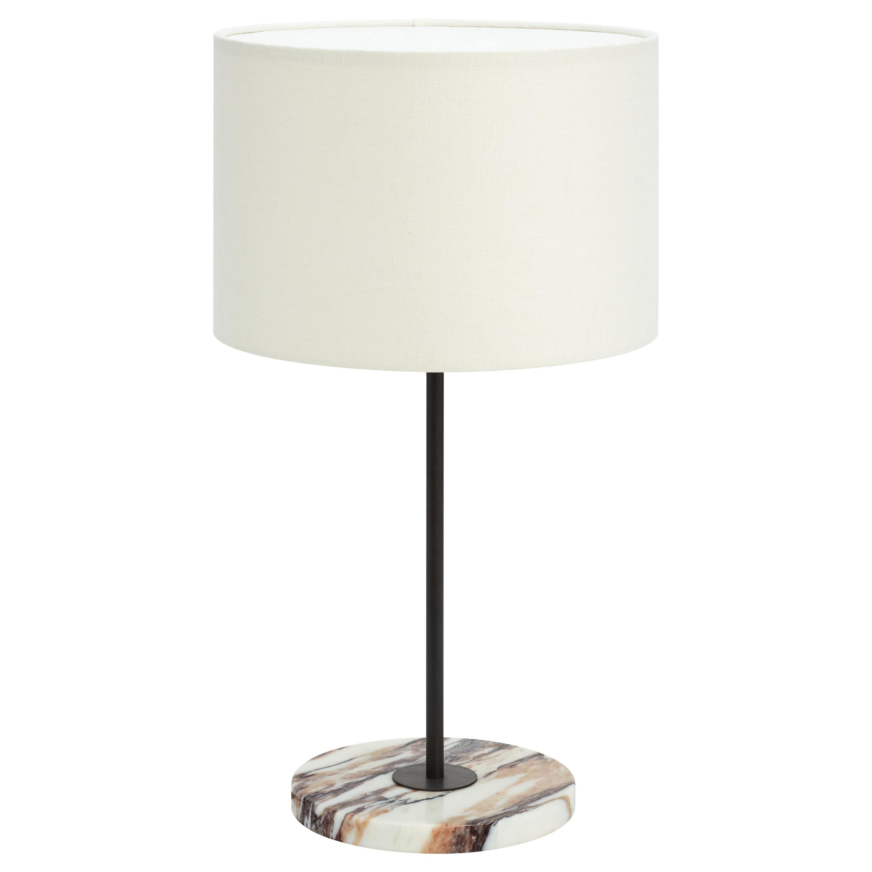 Calacatta Viola Marble Mayfair Table Lamp by CTO Lighting For Sale