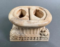 Calamaio in Marmo Souvenir del Grand Tour Fregio Tempio di Venere