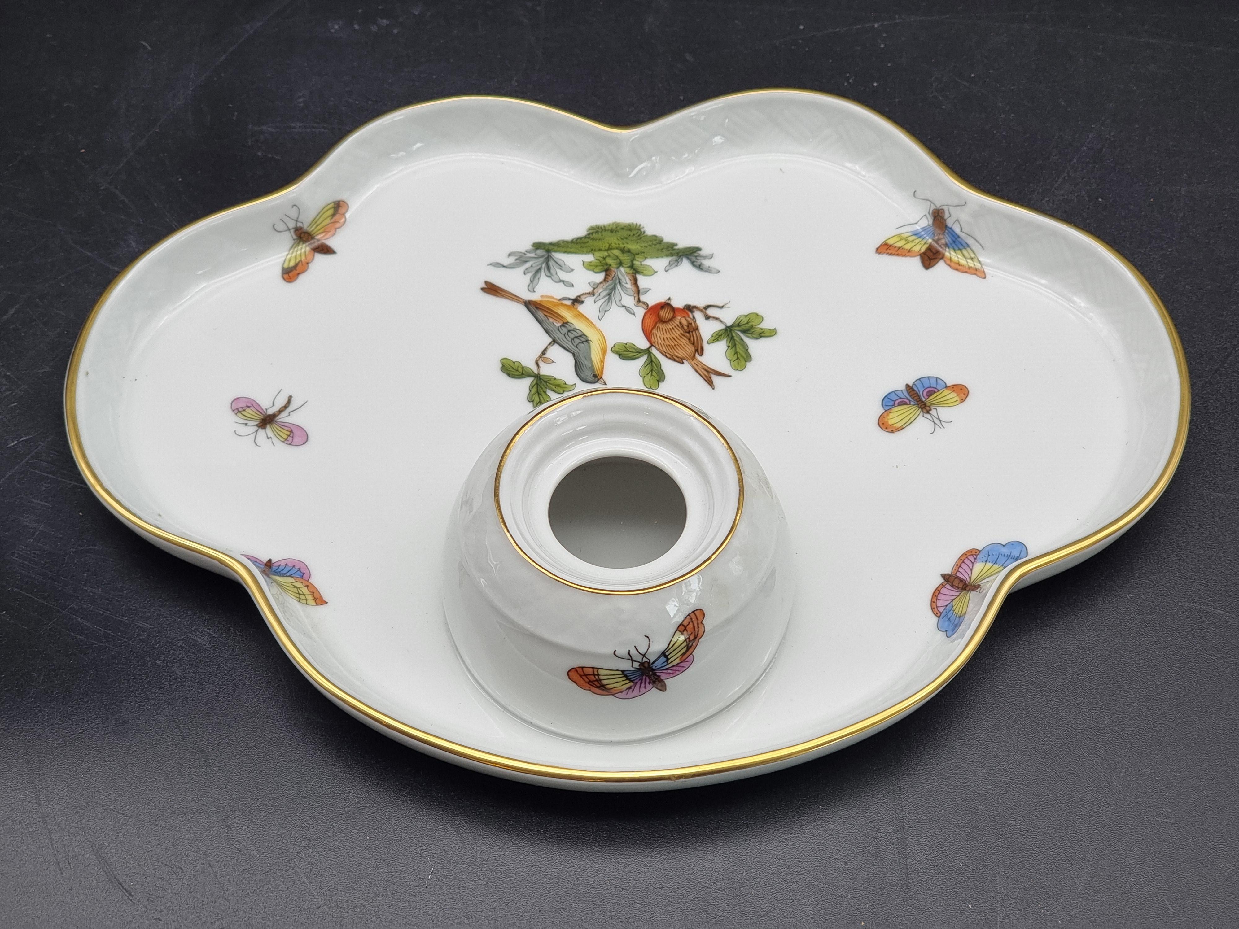 Herender Porzellan-Tintenfass, Dekor 