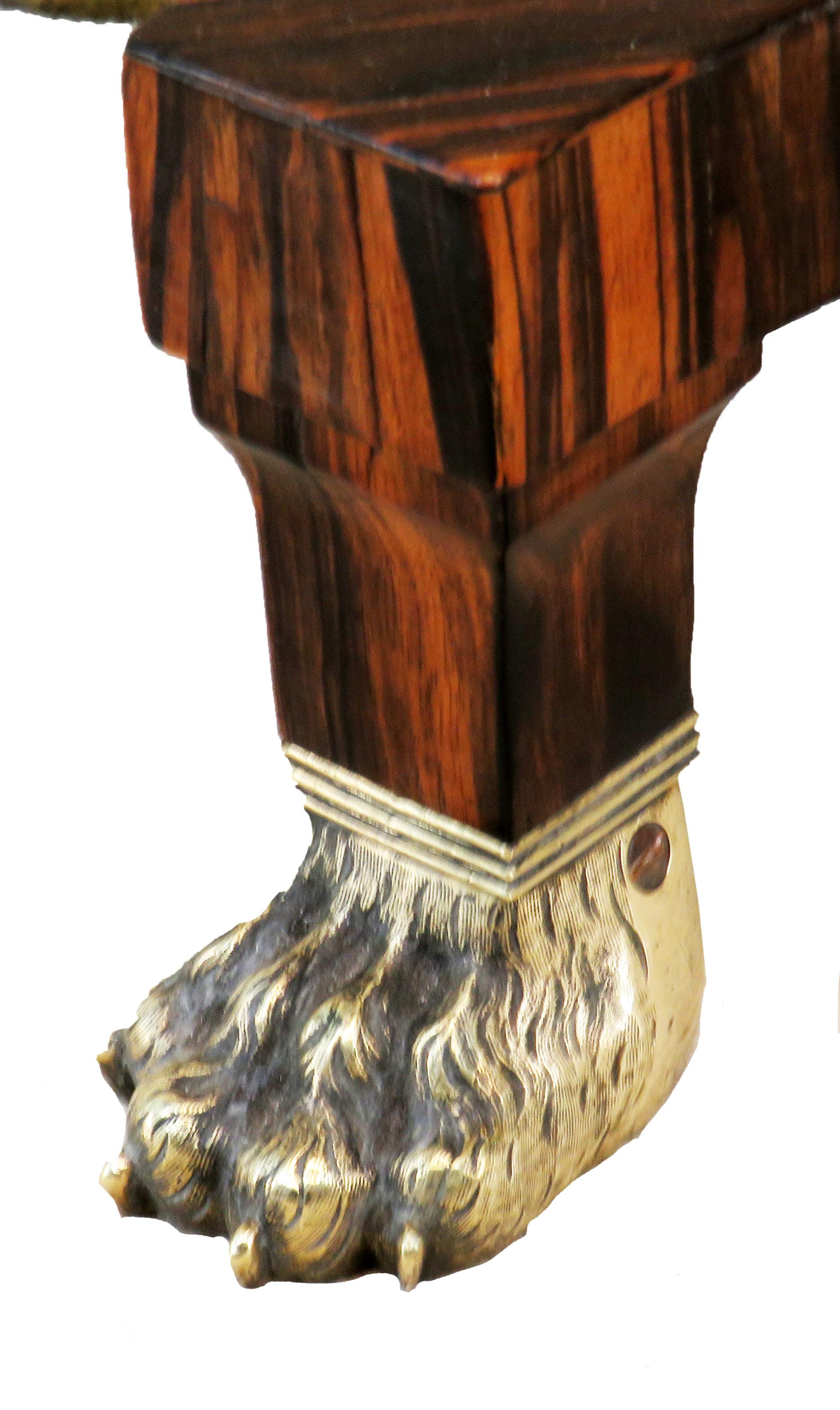 English Calamander Wood Regency Period Oblong Antique Lamp Table