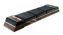 "Calamità" Daybed with Walnut, Stainless Steel and Bronze Details, Istanbul