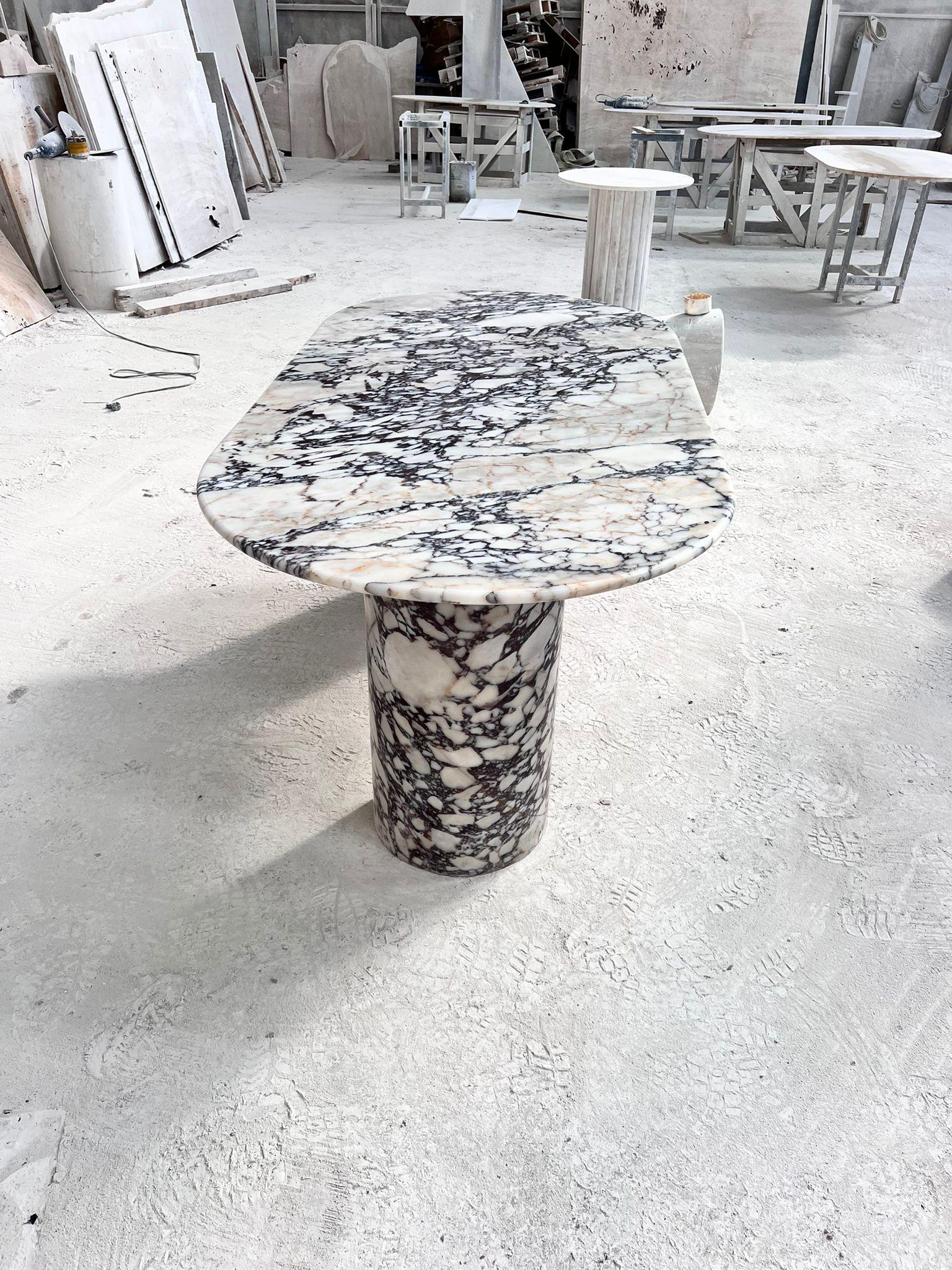 Turc Table Calavatta en marbre pierre naturelle - Table faite à la main Viola Design en vente