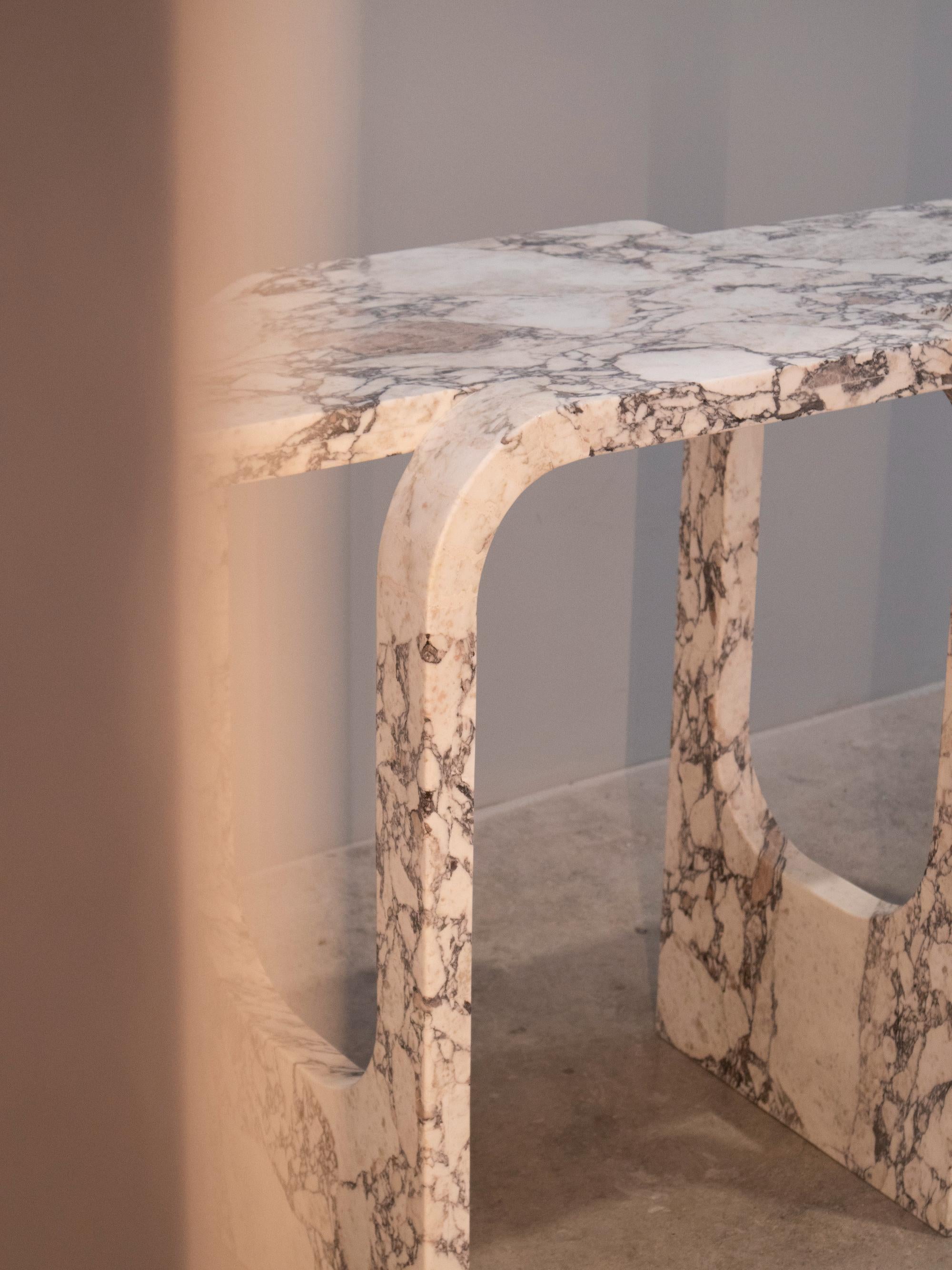 Calcatta Viola Cut and Fold Console Table by Dam Atelier For Sale 2