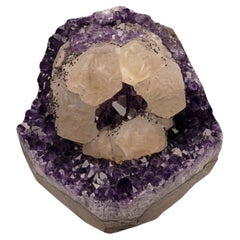 Calcite on Amethyst with Goethite // 25 Lb.