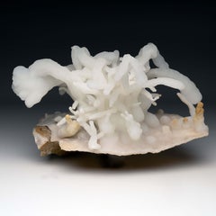 Calcite Stalactite Sculpture with Quartz Druze, Yunnan, China, New