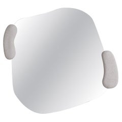 Calco White Square Wall Mirror with White Finish by Deknudt Mirrors
