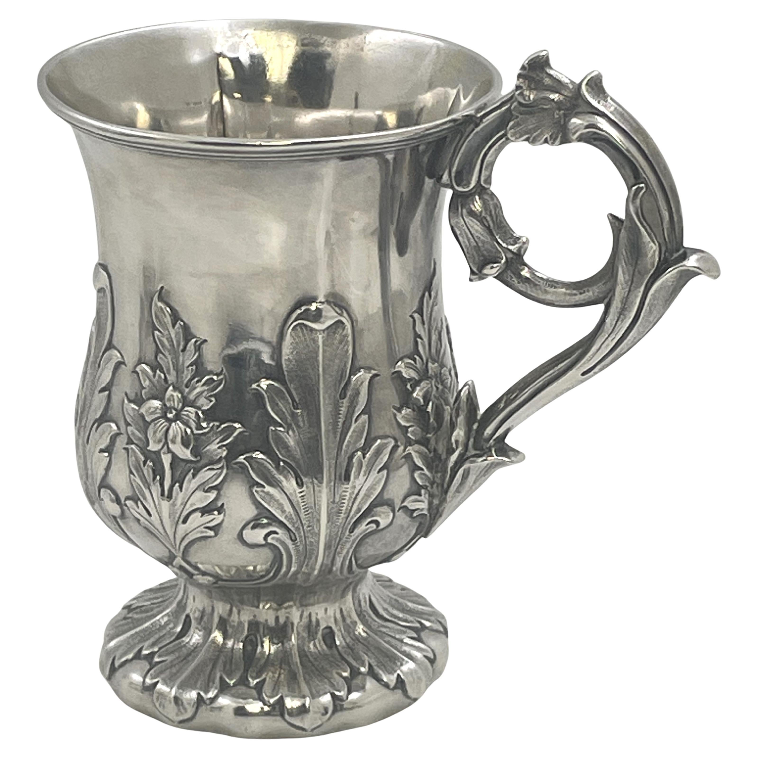 Taza de plata de ley Hamilton de la India de Calcuta de la década de 1830
