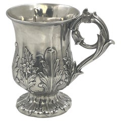 Taza de plata de ley Hamilton de la India de Calcuta de la década de 1830