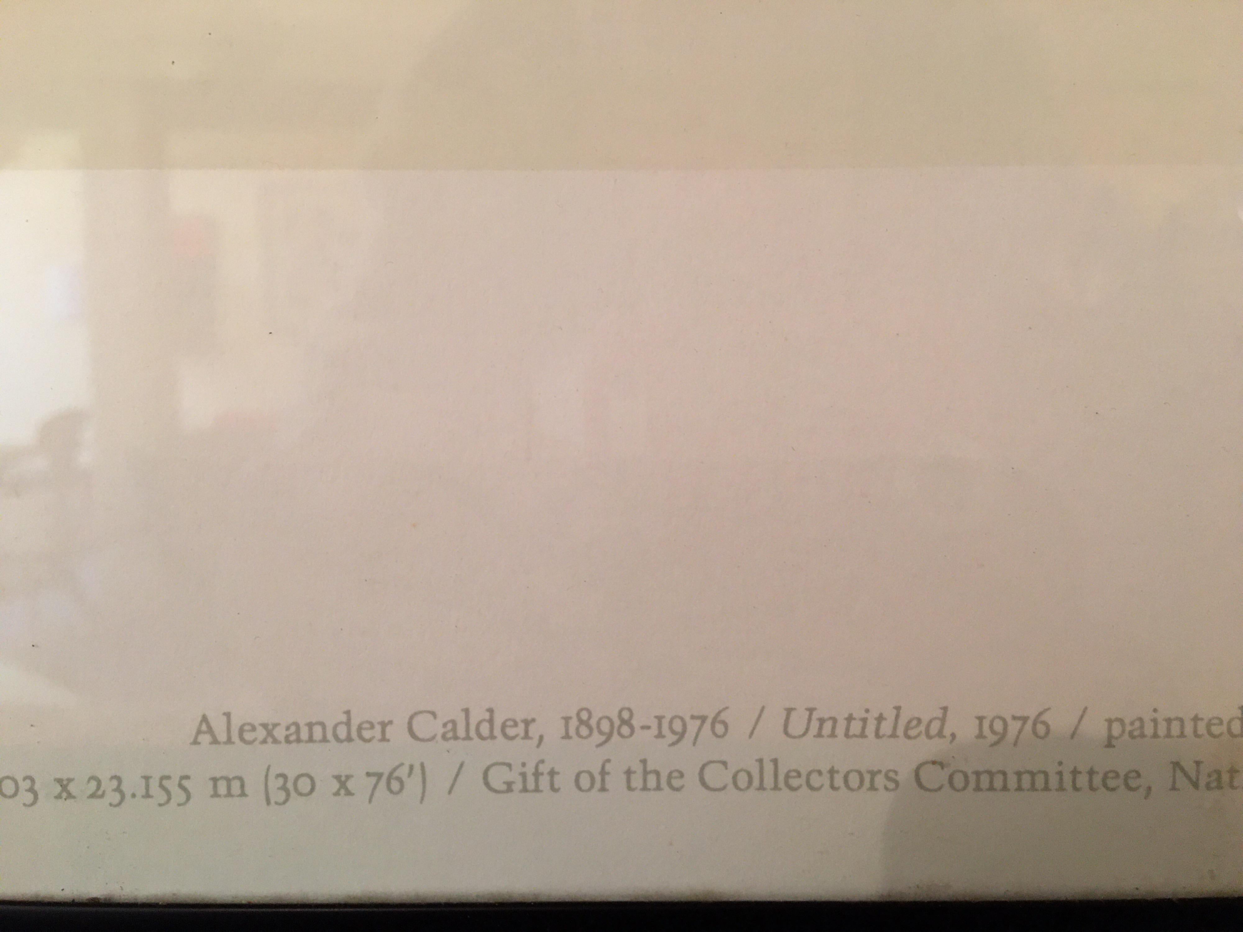 Mid-Century Modern Calder 1970s Exhibition Poster