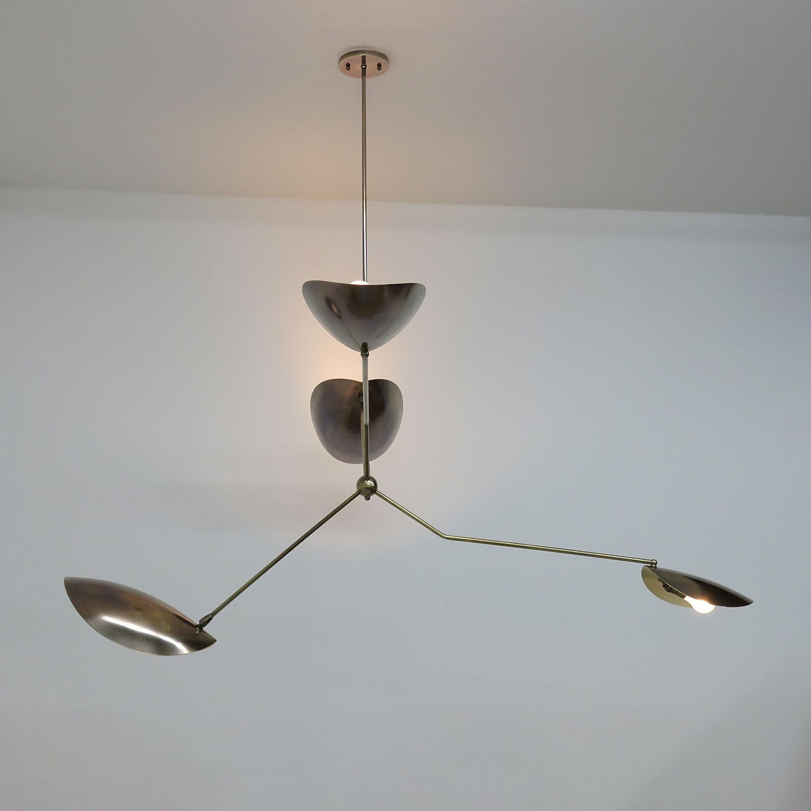 Contemporary Calder Brass Chandelier by Gallery L7 For Sale