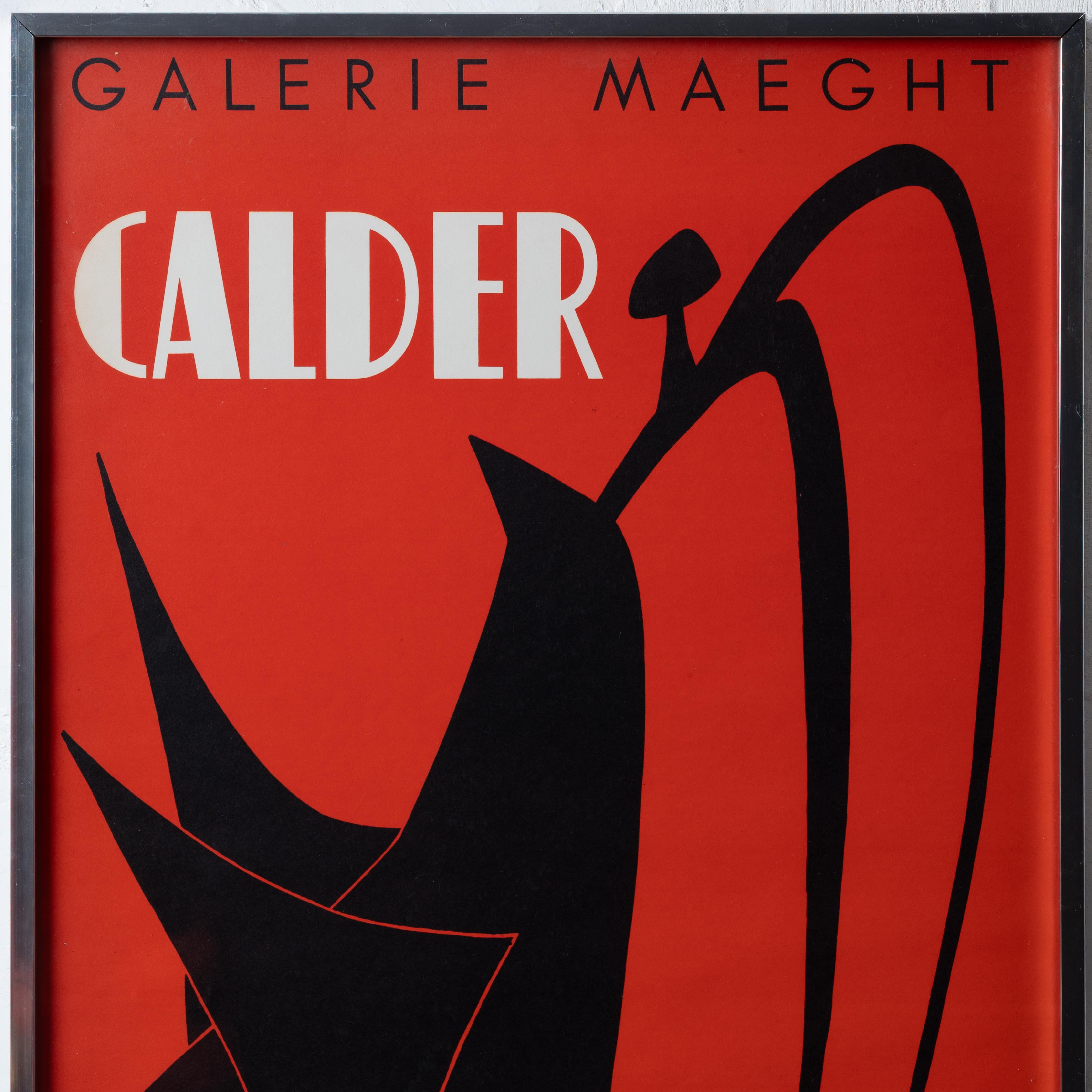 Poster della mostra di Calder, Galerie Maeght, 1959 In condizioni buone in vendita a Savannah, GA
