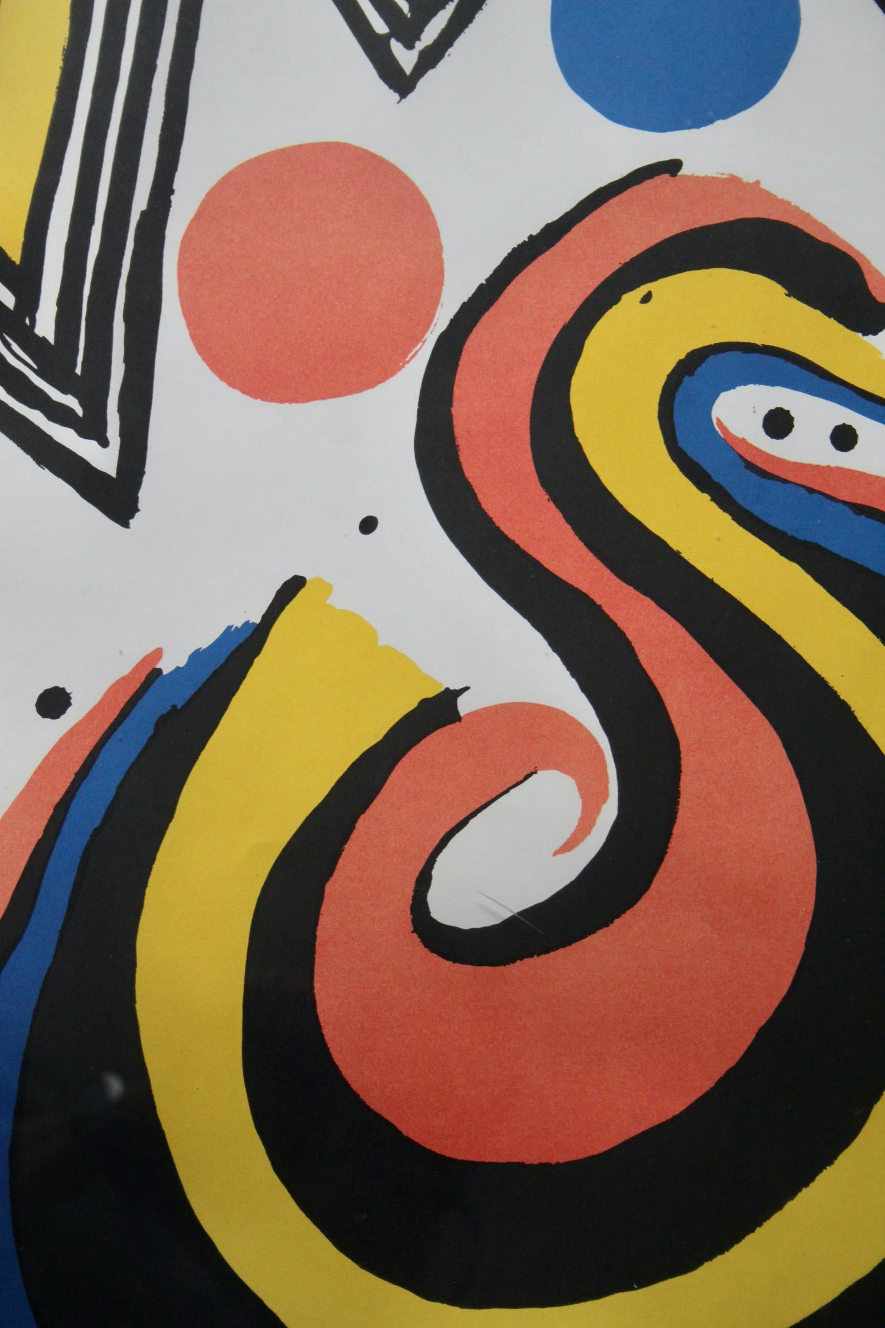 Manifesto della mostra di Calder a Milano 1971 In condizioni buone in vendita a grand Lancy, CH