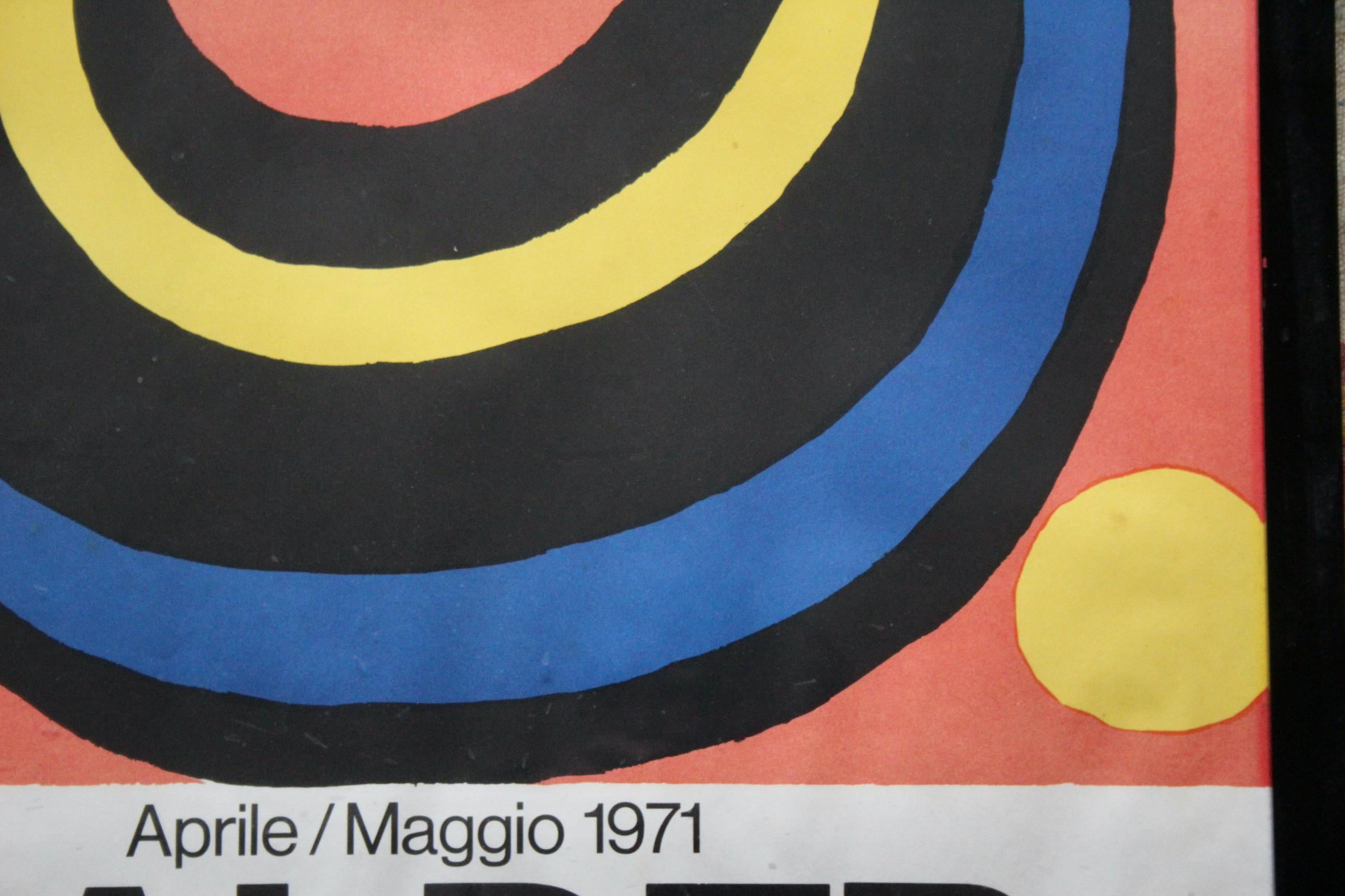 Manifesto della mostra di Calder a Milano 1971 in vendita 1
