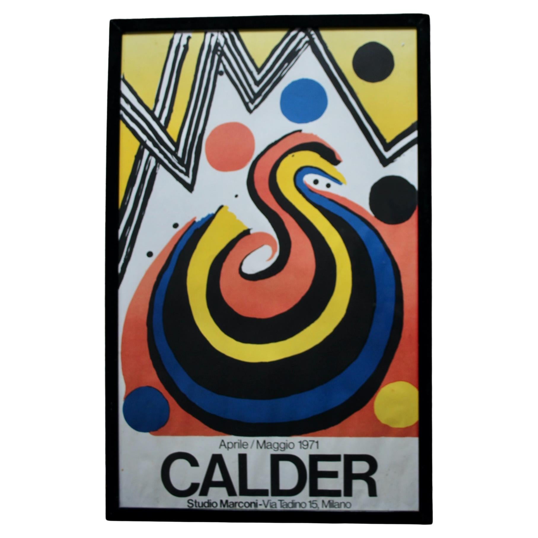 Calder Ausstellungsplakat in Mailand 1971