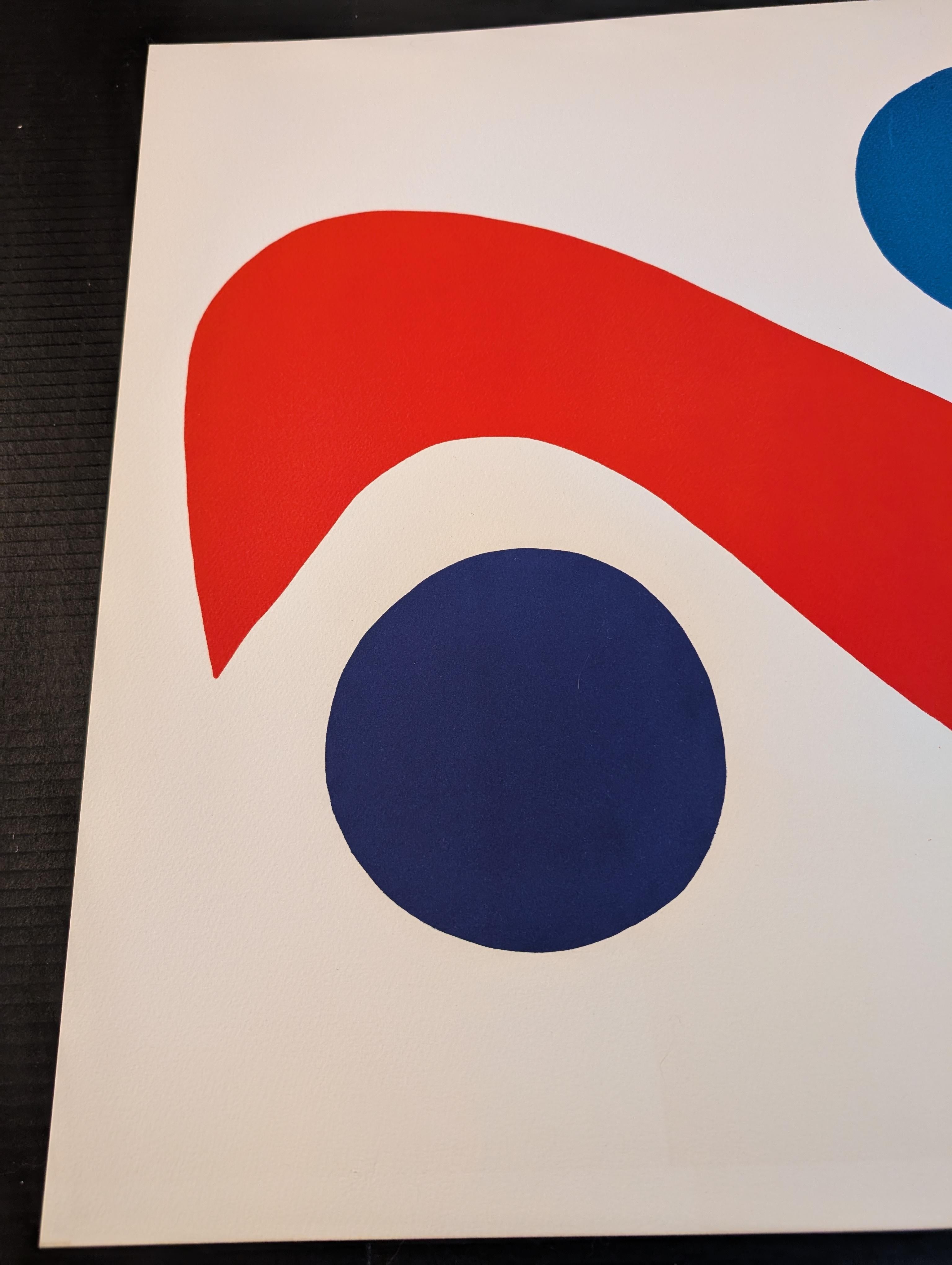 Calder Fliegende Farben Lithographie (Ende des 20. Jahrhunderts) im Angebot