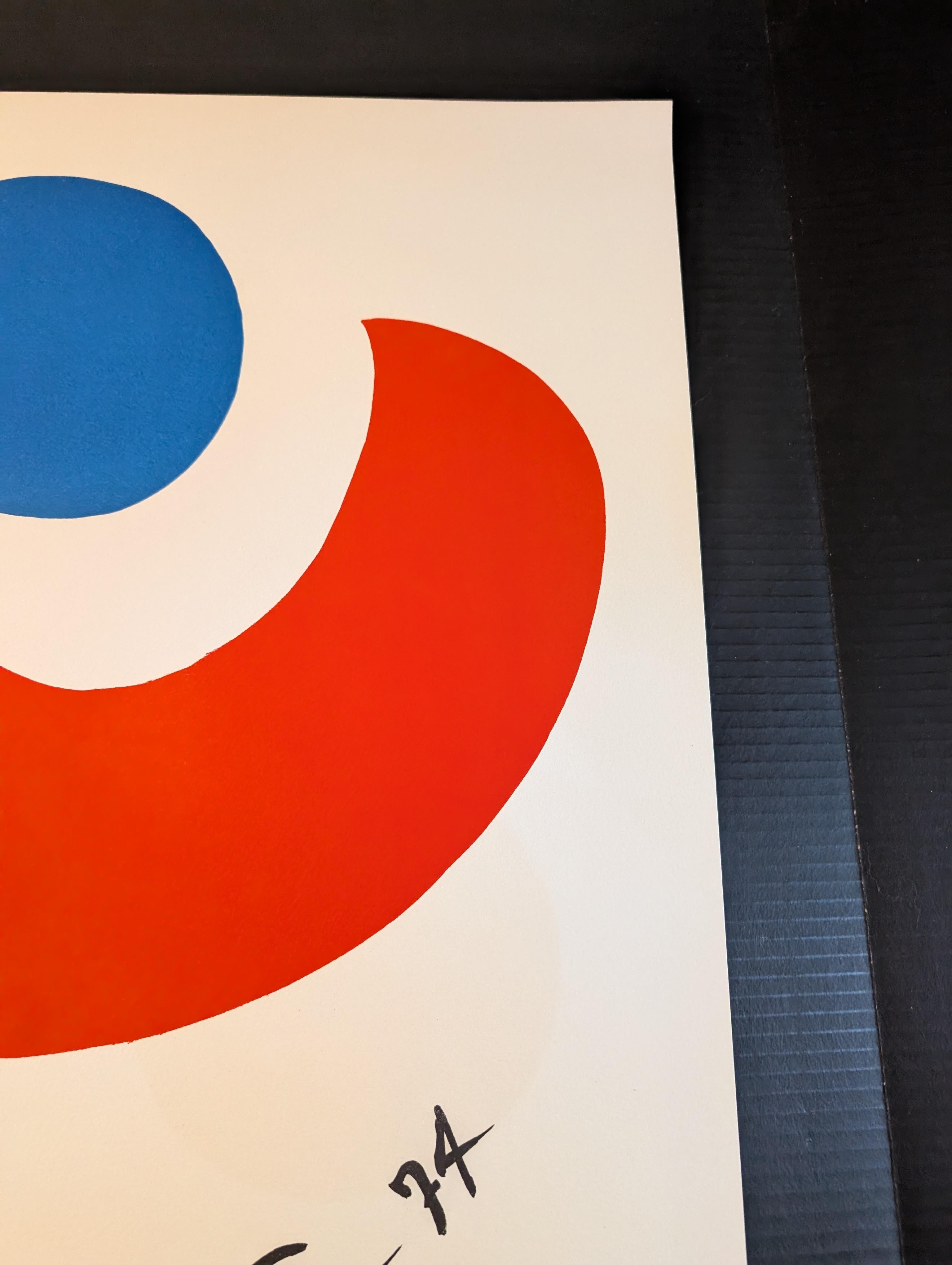 Calder Fliegende Farben Lithographie im Angebot 1