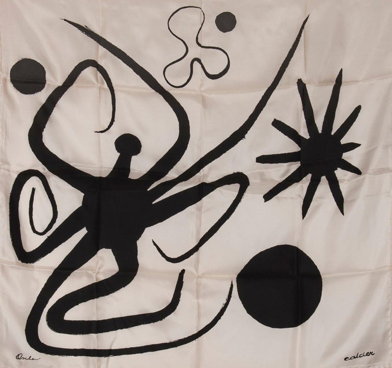 Alexander Calder (American, 1898–1976)
silkscreen on silk scarf
Measures: 96 x 91 cm. (37.8 x 35.8 in.).