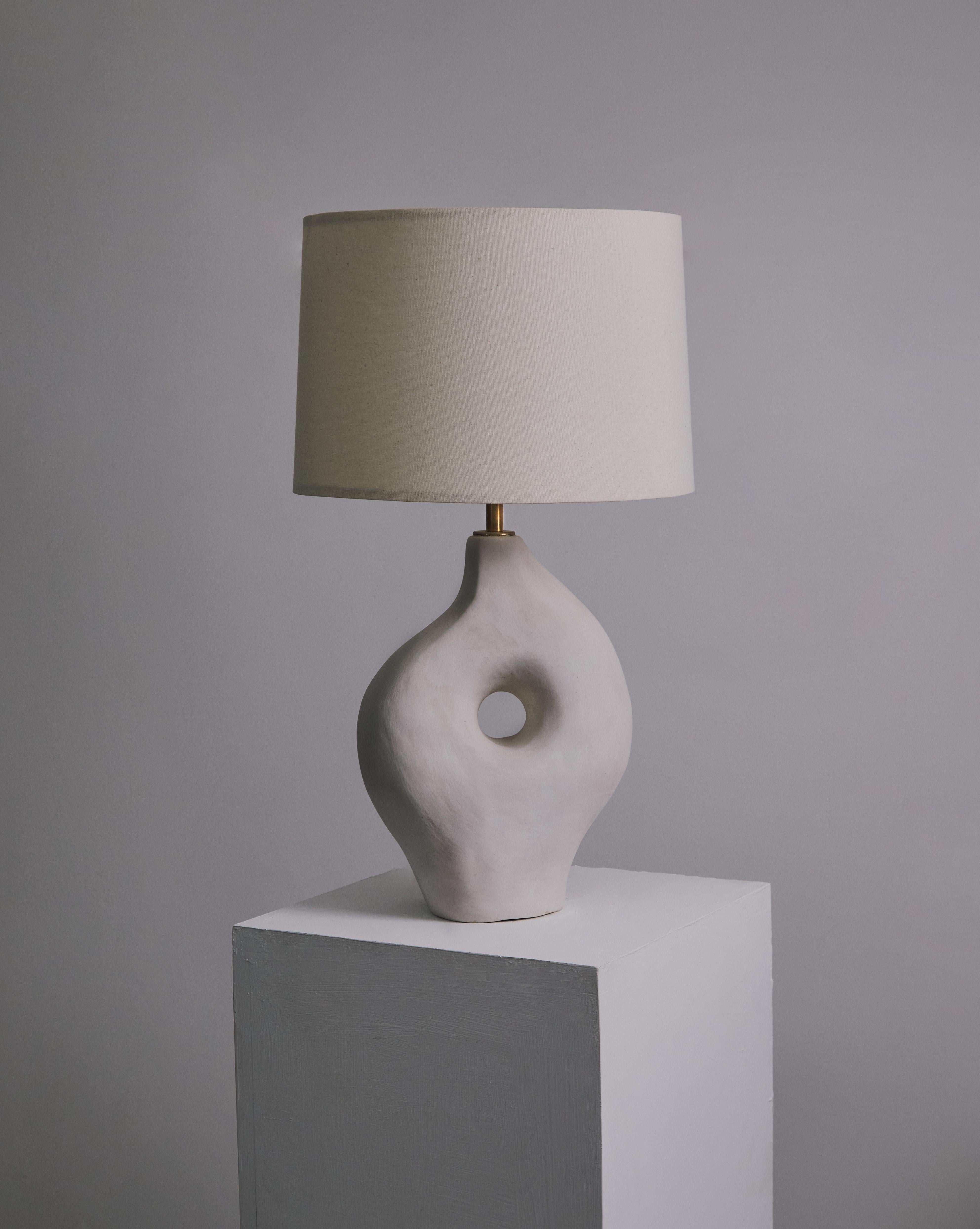 Brass Calder Sculptural Ceramic Table Lamp by Hanna Englund Ceramics For Sale