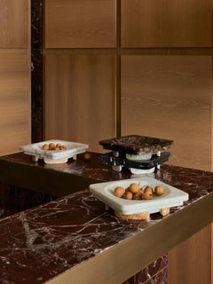 Caldera Bowl Arabescato & Travertine By Greg Natale