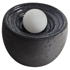 Caldera Partially Glazed Lava Stone Table Lamp by Clemence Birot