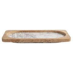 Caldera Tray Arabescato & Travertine By Greg Natale
