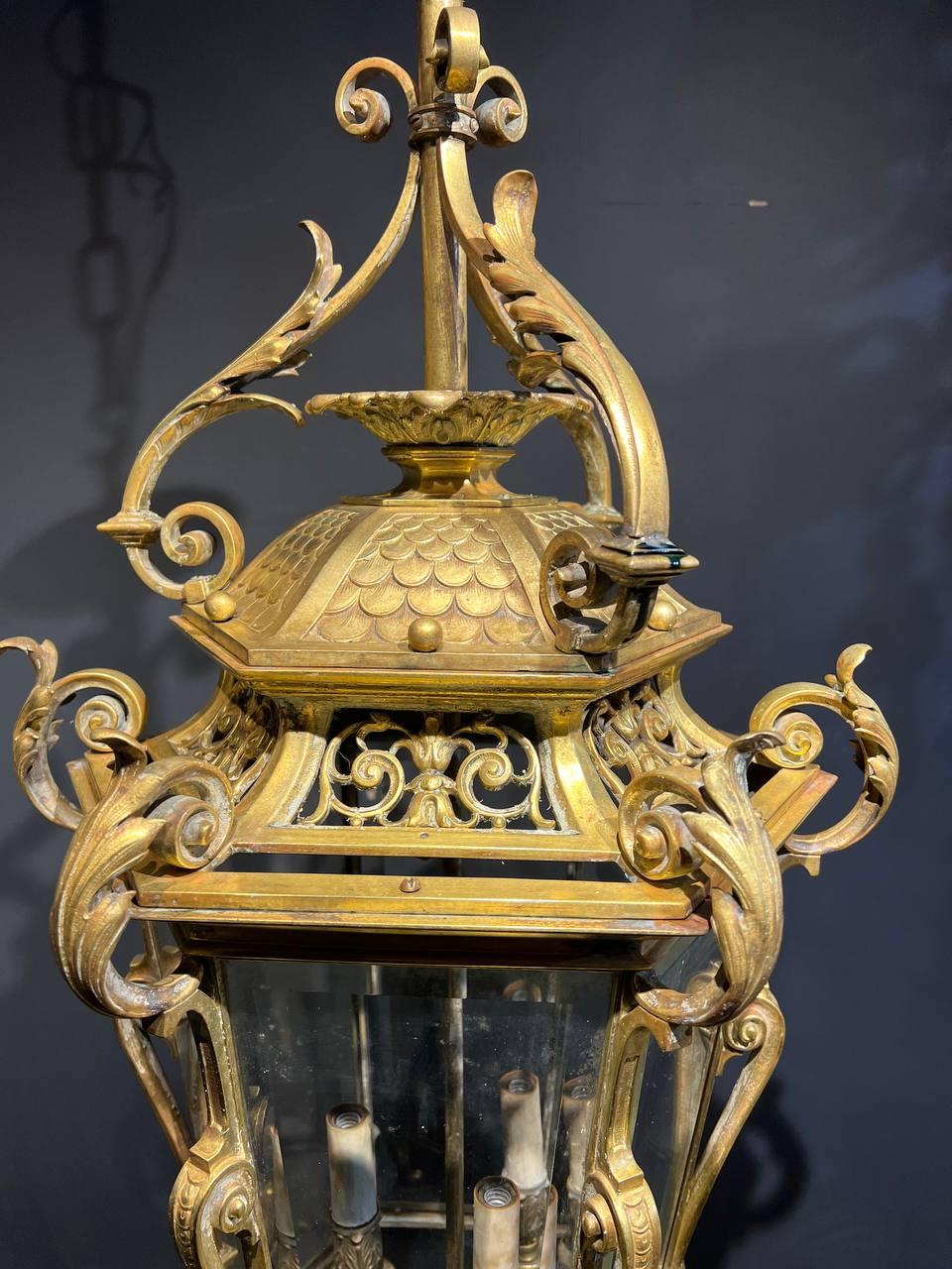 Early 20th Century Caldwell Bronze Lantern, Circa 1920s