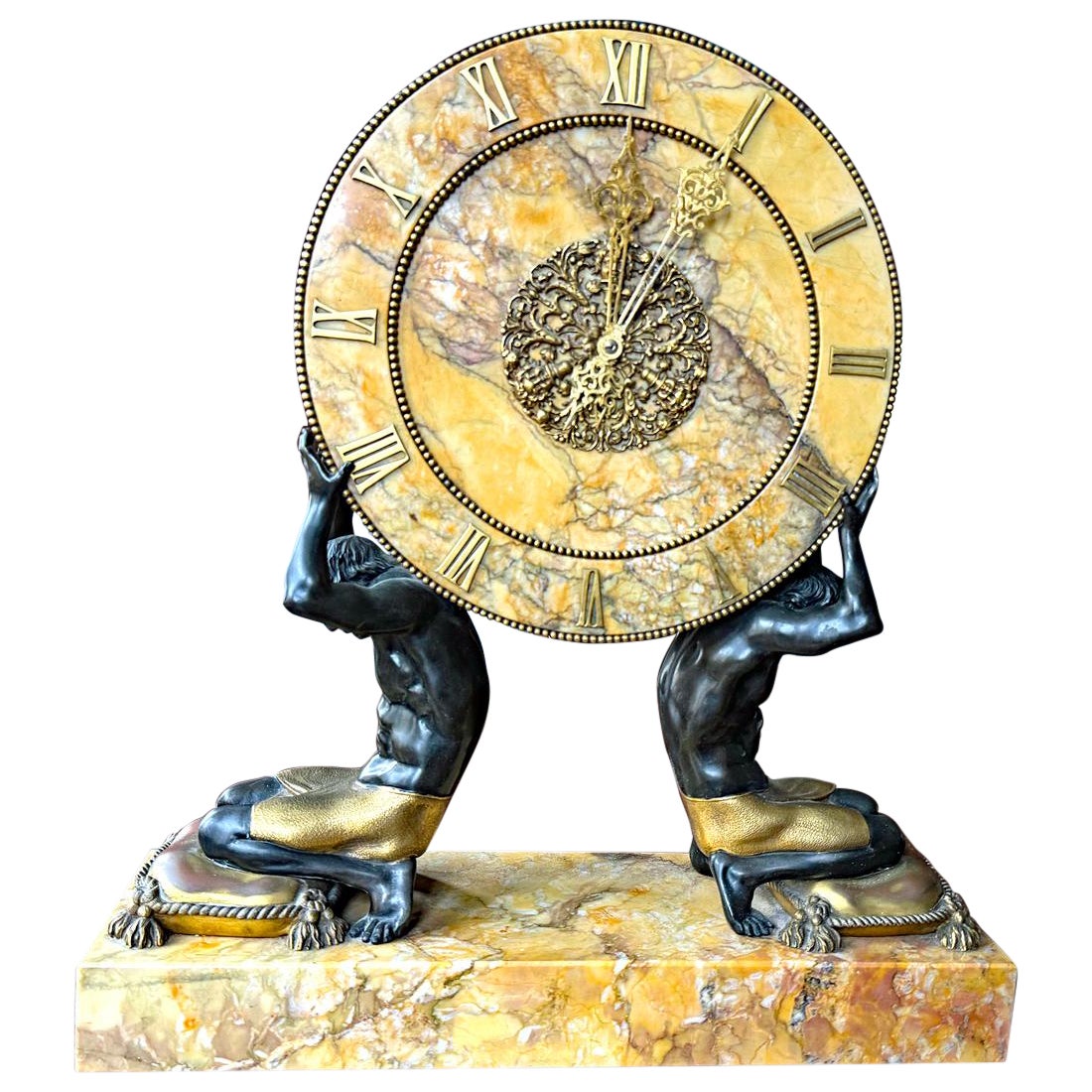 "Caldwell Clock w/ Siena Marble and Caryatids", Lorillard Estate, Tuxedo Park