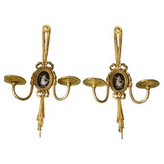 Caldwell Double Arm Sconces with Cameo