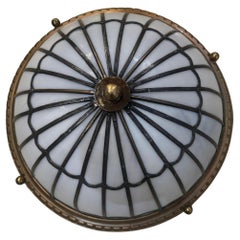 Lámpara de cristal emplomado Caldwell 1900 Montaje empotrado