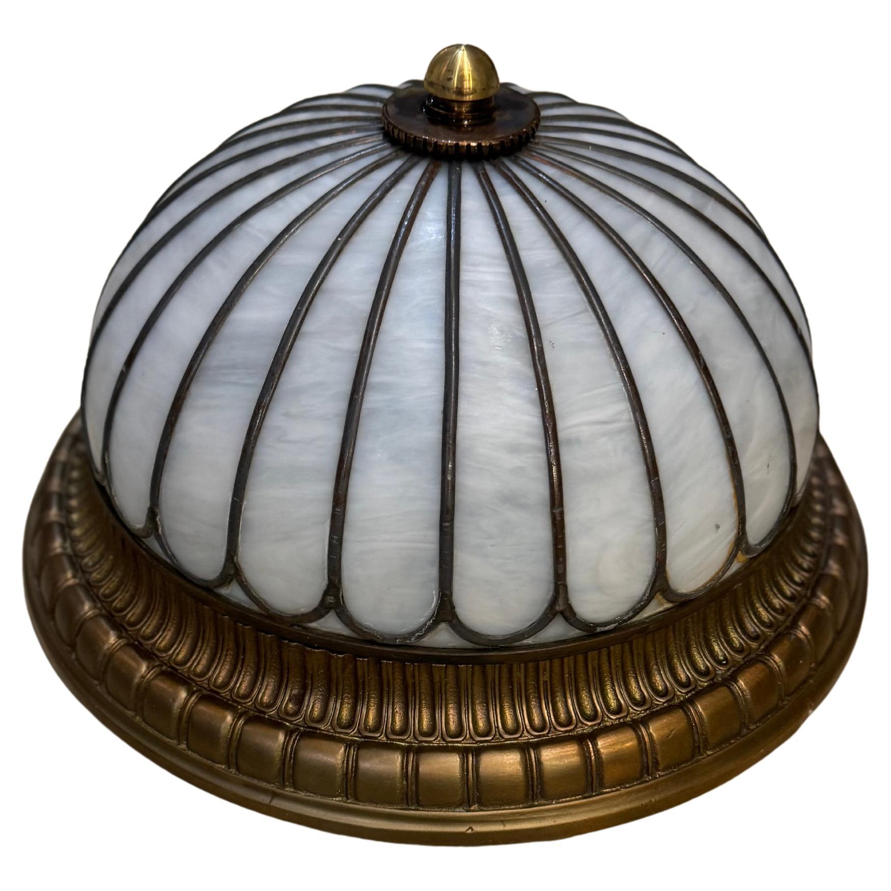 Caldwell Small Leaded Glass Lights Fixture Flush Mount