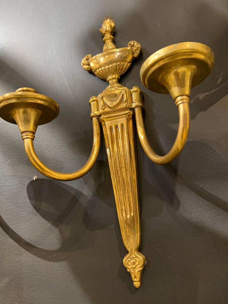 American Classical Caldwell Sconces With Rams Heads For Sale