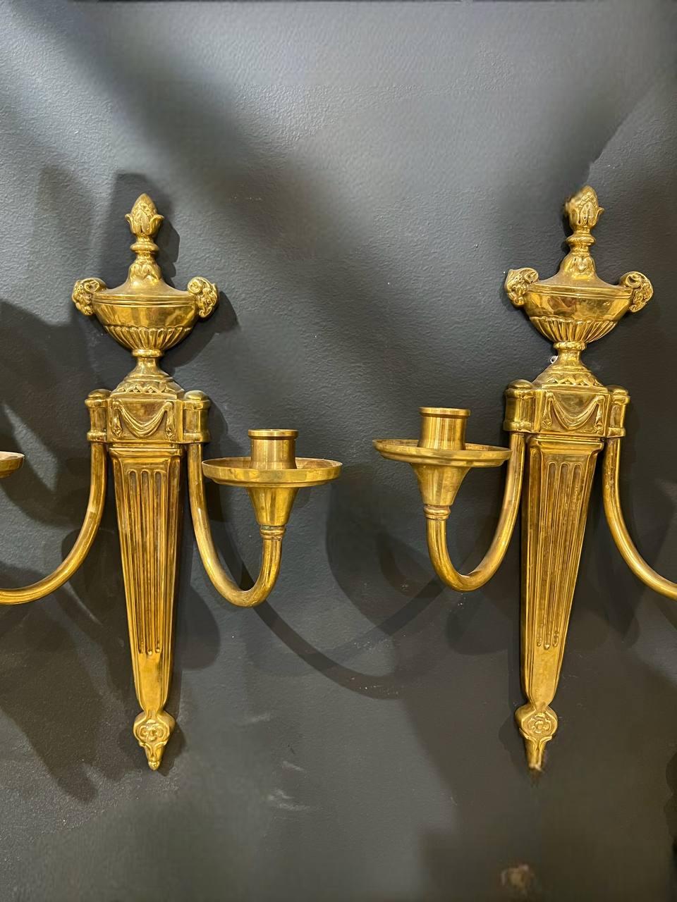 American Caldwell Sconces With Rams Heads For Sale