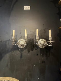 1900 Caldwell Silver Plated Sconces Two Lights