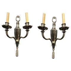 Antique Caldwell Silver Plated Sconces