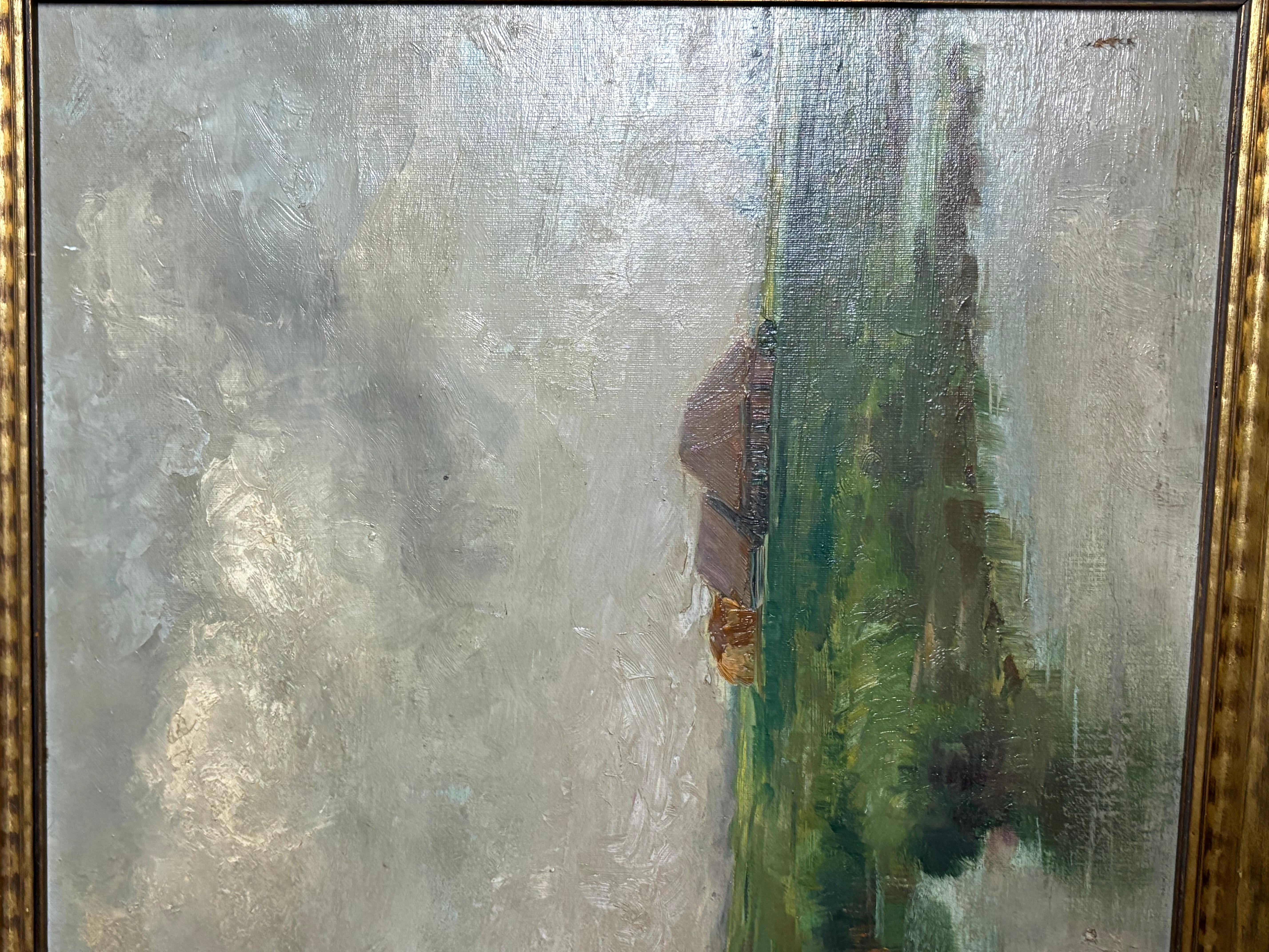 Caleb Arnold Slade dipinge ad olio su tela 