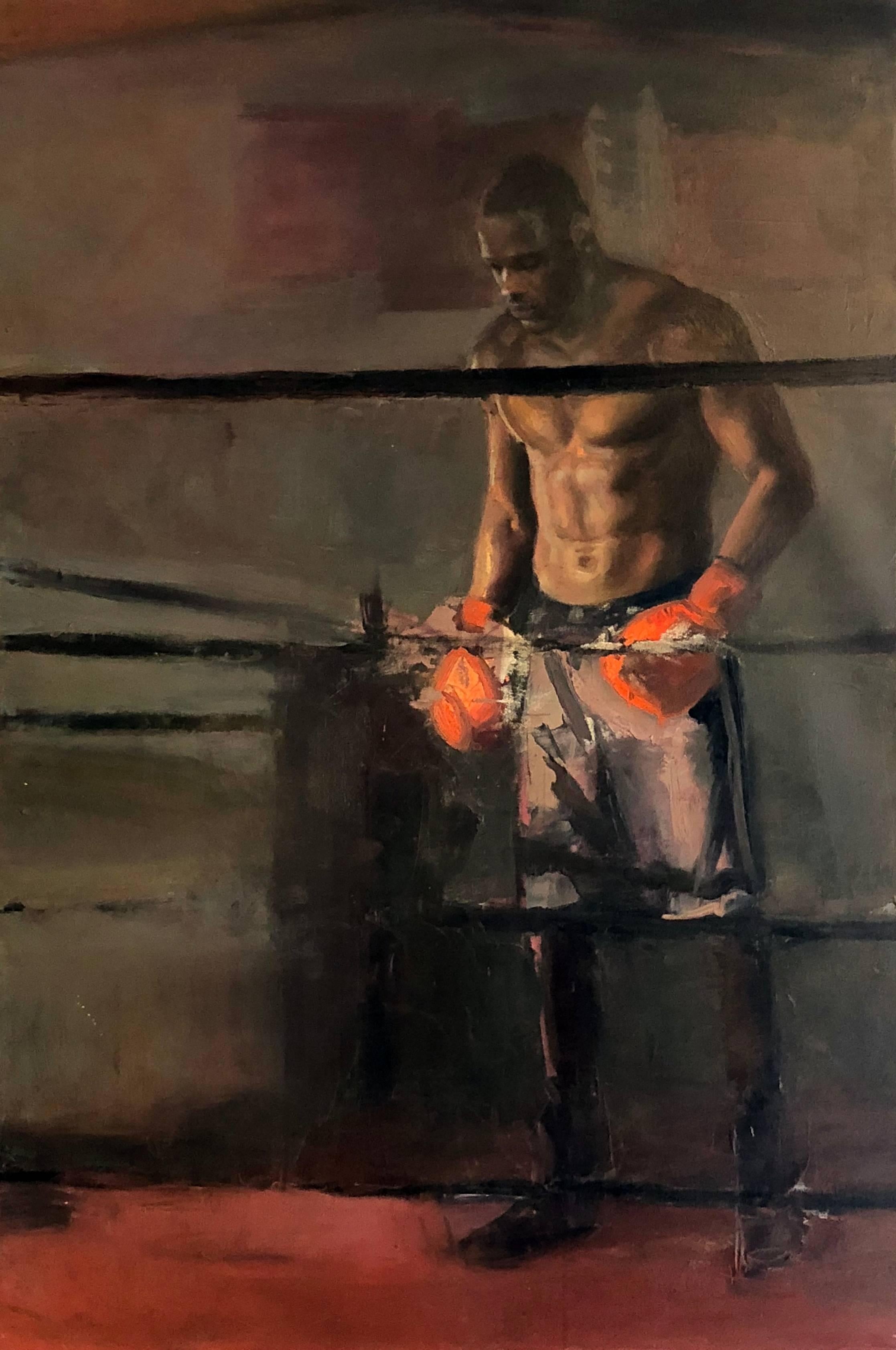 Caleb O'Connor Figurative Painting - Deontay Wilder (In the Ring)