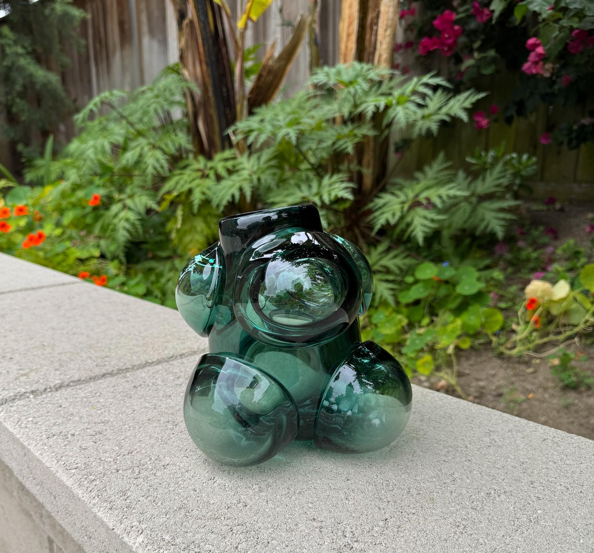 Caleb Siemon & Carmen Salazar Cumulo Hand Blown Glass Vase, California For Sale 6