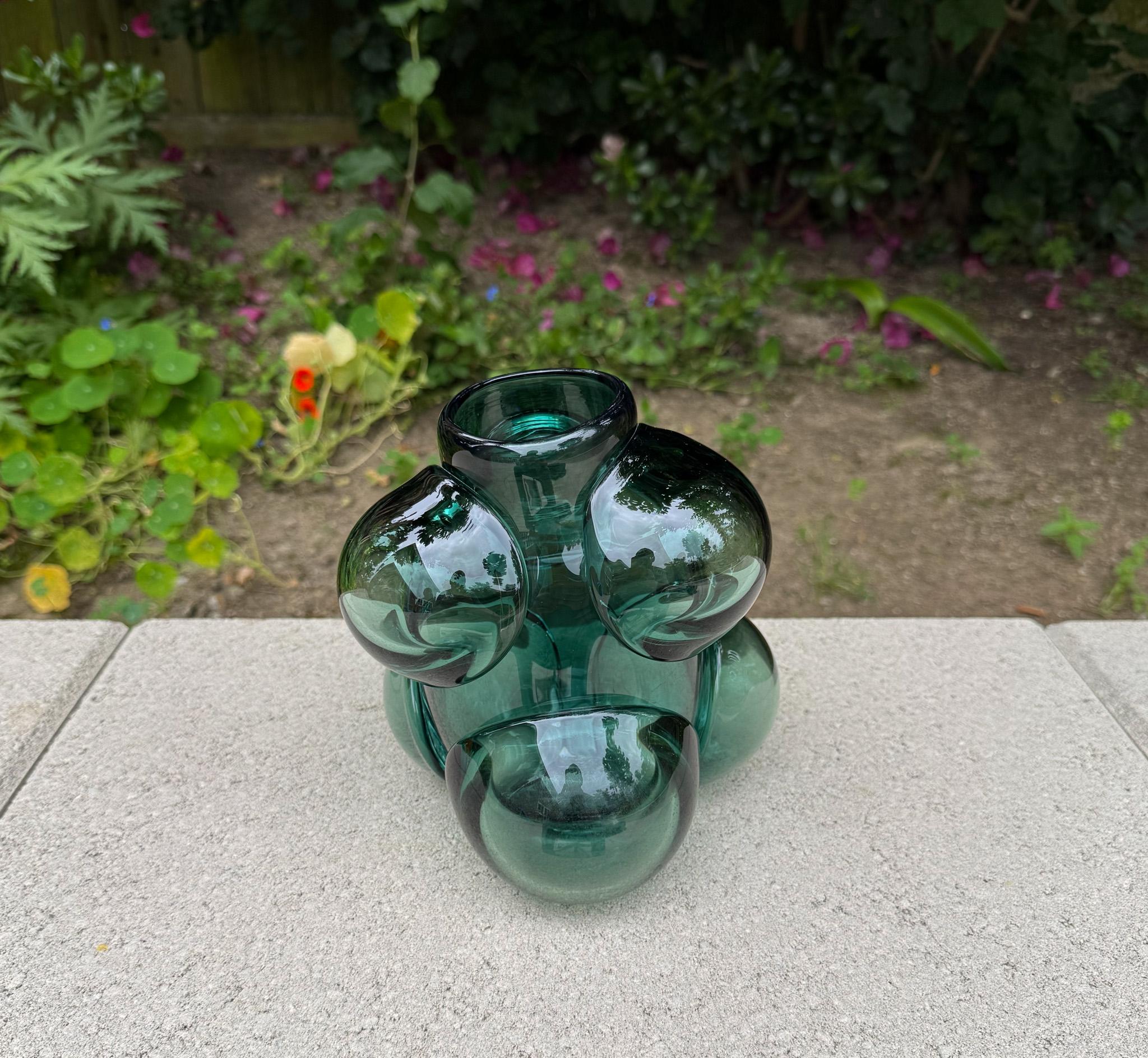 Caleb Siemon & Carmen Salazar Cumulo Hand Blown Glass Vase, California For Sale 7