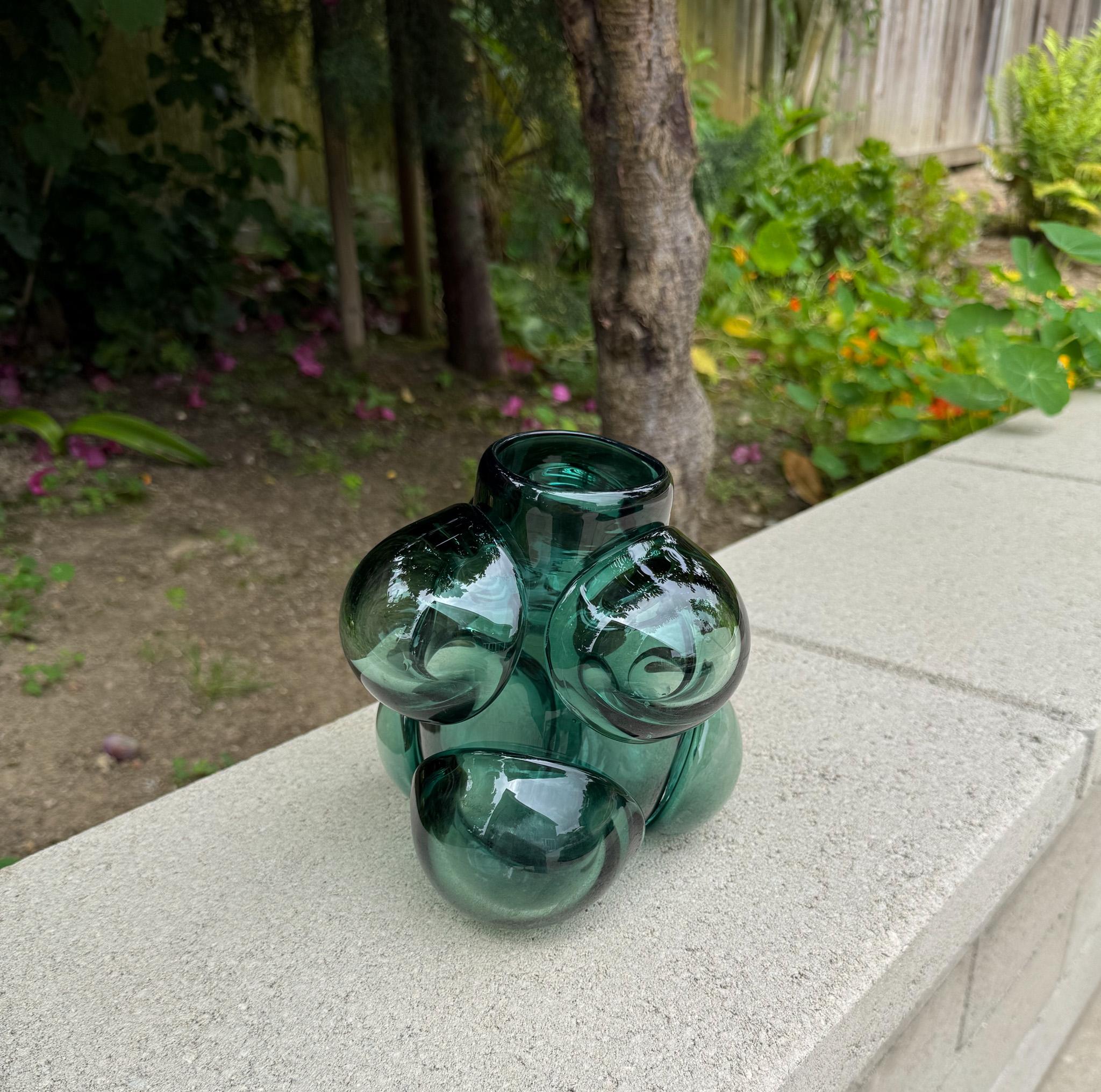 Caleb Siemon & Carmen Salazar Cumulo Hand Blown Glass Vase, California For Sale 11