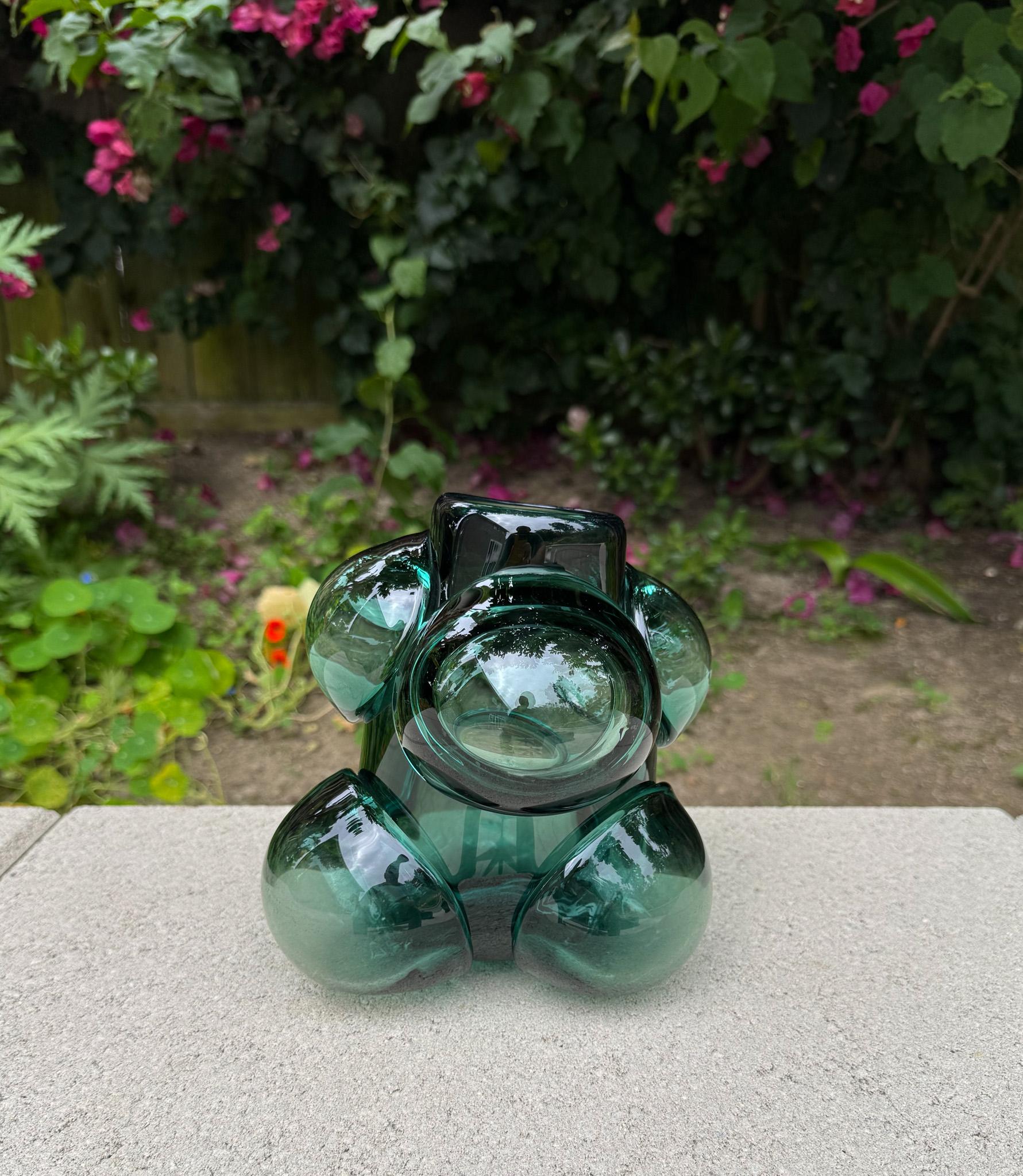 Caleb Siemon & Carmen Salazar Cumulo Hand Blown Glass Vase, California In Good Condition For Sale In San Juan Capistrano, CA