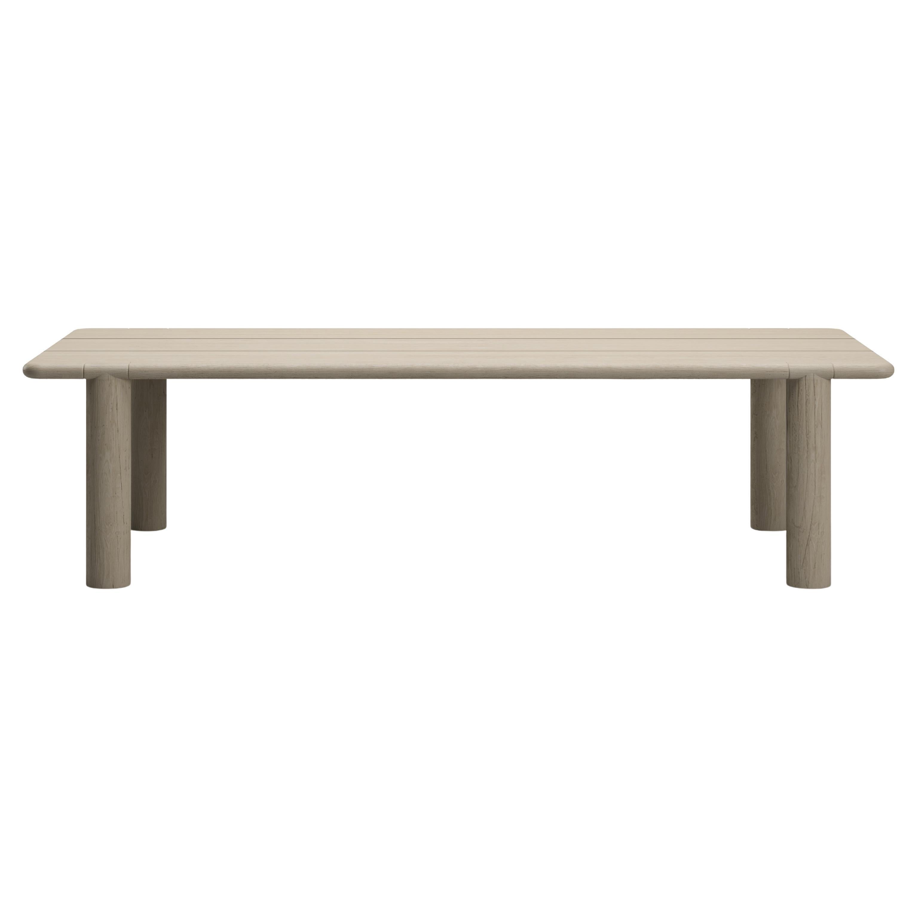 Caleo-Ash FSC Teak Wood Frame Dining Room Table by SNOC