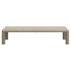 Caleo-Ash Teak Wood Decorative Large Low Coffee Table by SNOC