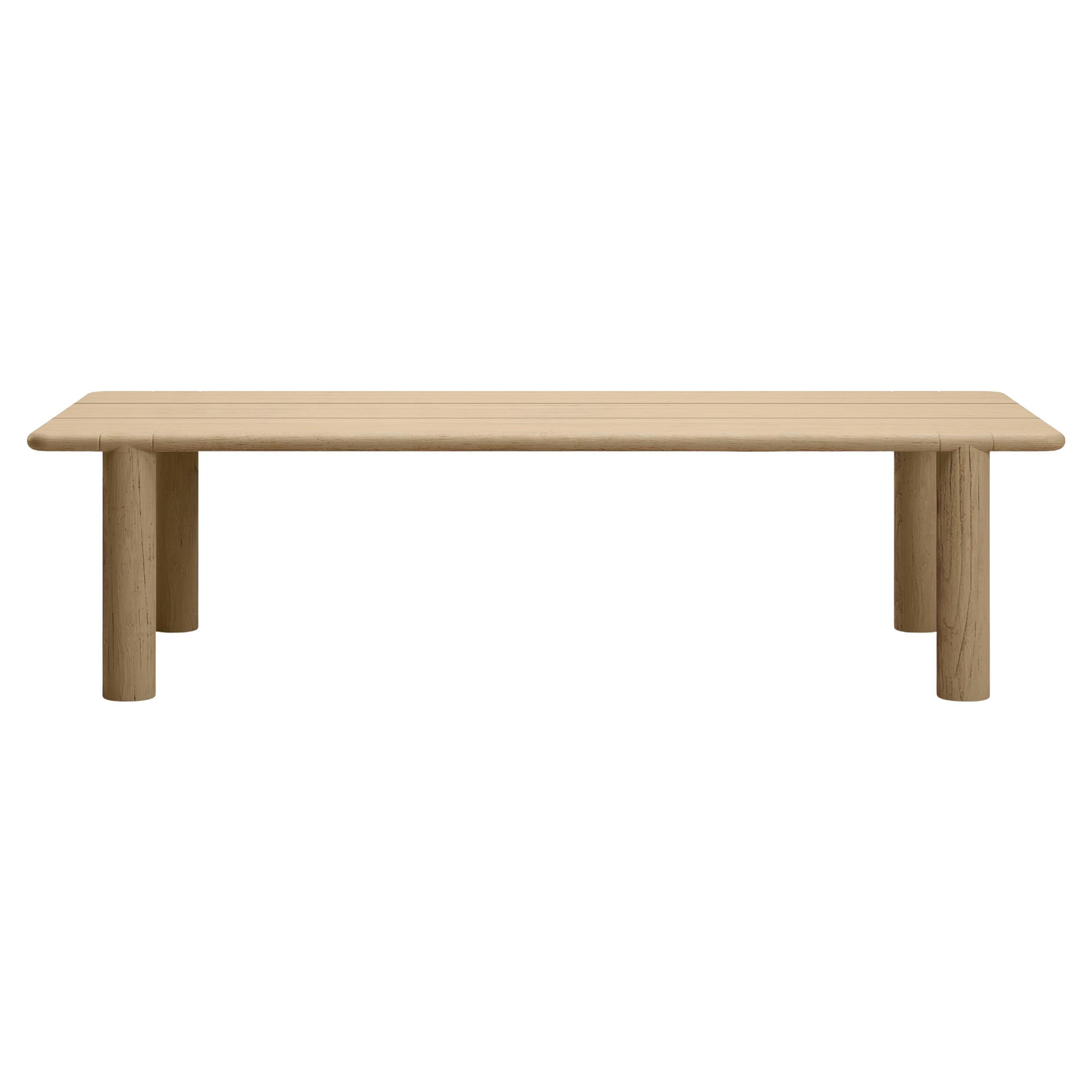 Caleo-Natural FSC Teak Wood Frame Dining Room Table by SNOC