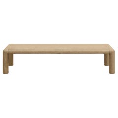 Caleo-Natural Teak Wood Decorative Large Low Coffee Table by SNOC