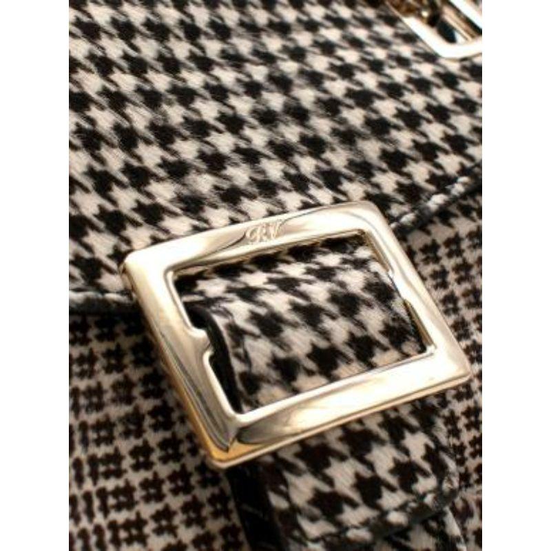 Calf Hair Houndstooth Micro Metro Bag In Excellent Condition For Sale In London, GB