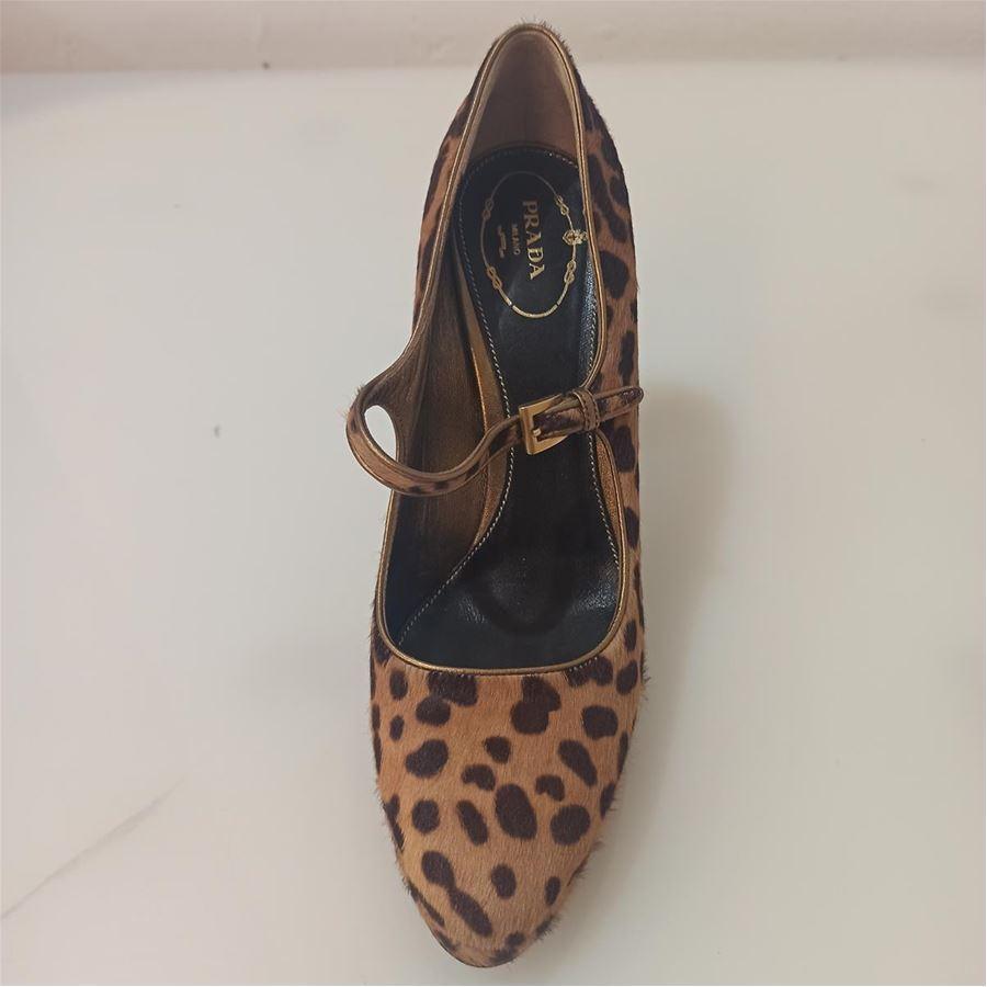 Calf hair Animalier With strap Heel height cm 12 (472 inches) Plateau cm 2 (078 inches)
