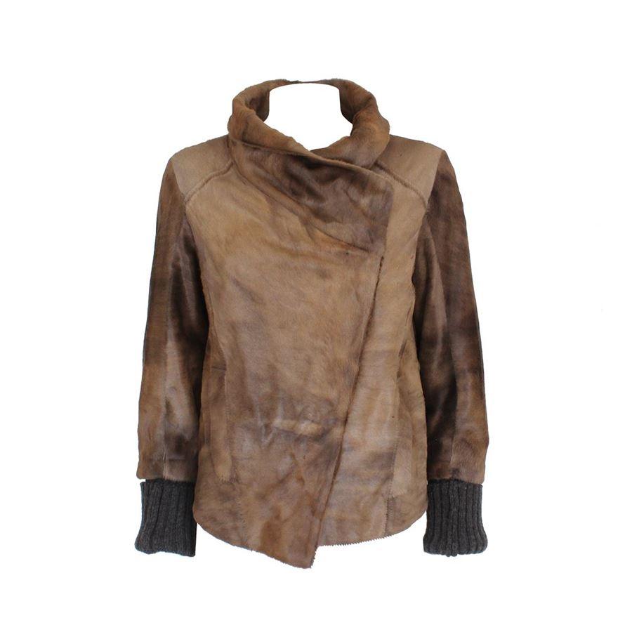 Brown V.SP Calf jacket size 44 For Sale